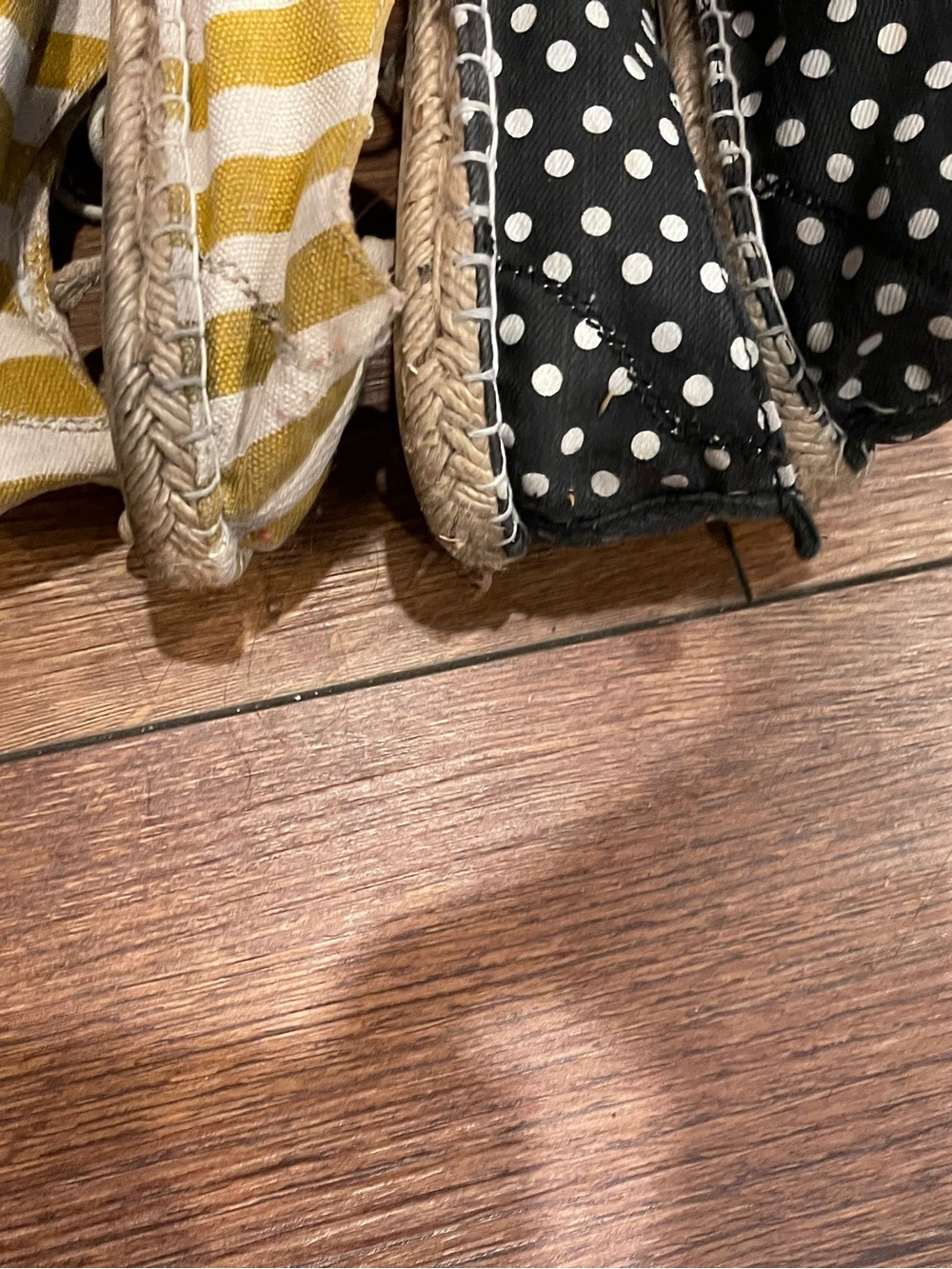 GAP 2 Espadrilles woman’s size 8- Yellow/orange Stripe & Black Polka Dot - Picture 7 of 14